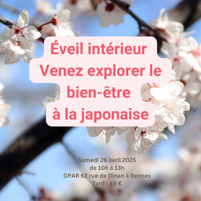 Bien-être à la japonaise, 3 ateliers